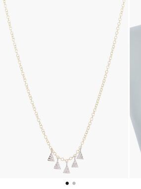 Meira T Gold Diamond Triangle Pendant Necklace